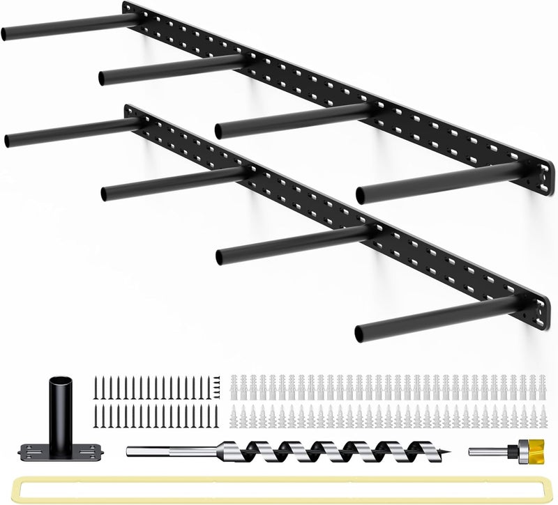 Craftersmark 2pcs Floating Shelf Hardware Heavy Duty Hidden Shelf Brackets Support,Wall Mounting Invisible Floating Shelves Bracket with Jig (40" x 8" x 1.5") - Image 1